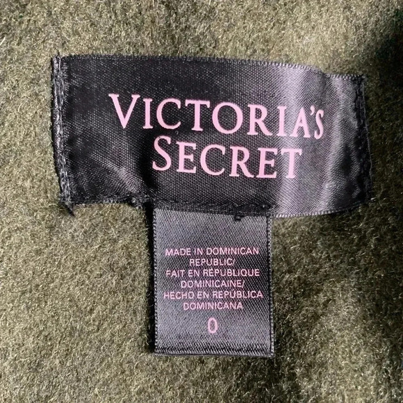 Victoria’s Secret Dark Olive Green Wool Pea Coat Size 0 - Picture 4 of 7